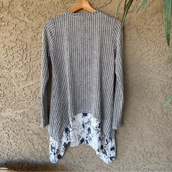 Layered Knit Sweater/TUNIC with Crystal Embellished Chest by VOCAL - Picture 7 of 9